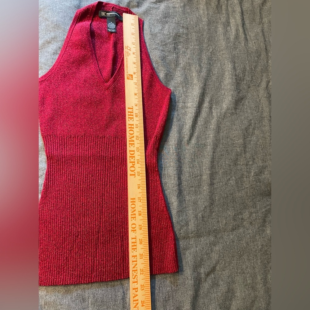 I.N.C. Metallic Ribbed Cardigan - Red - Picture 3 of 6